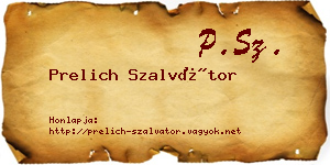 Prelich Szalvátor névjegykártya